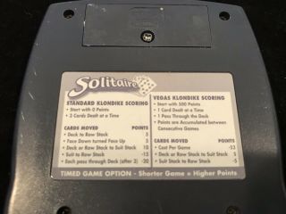 Vintage Radica Solitaire Electronic Hand Held Game 1999 4
