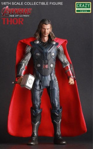 Crazy Toys Marvel Avengers Age Of Ultron Thor 1/6th Scale Pvc Figure