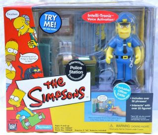Simpsons World Springfield Playset Police Station Officer Eddie Environment,