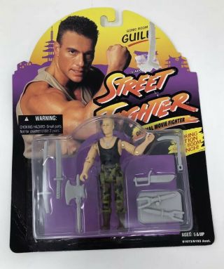 Vintage Street Fighter Sonic Boom Guile Official Movie Figure 1994 Hasbro Toy
