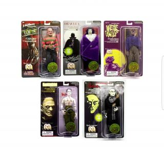 2019 Mego Horror Series 8 " Action Figures Full Set Of 5 Officially Licensed Nip