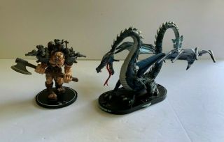 2002 Polar Ice Dragon & Iron Rain Hill Giant Mage Knight Limited Edition Figures