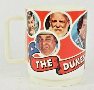 Deka Dukes Of Hazzard Plastic Mug General Lee Bo Luke Daisy Duke Boss Hogg 1981