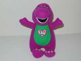 Barney & Friends Plush I Love You Barney Singing Doll Purple Dinosaur Lyons 2011
