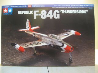 Tamiya 1/72 Chrome - Plated Republic F - 84g Thunderjet Usaf Thunderbirds 60762