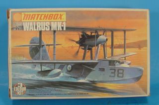 1/72 Scale Matchbox Pk - 105 Supermarine Walrus Mk - 1 Plastic Model Airplane Kit