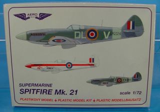 1/72 Scale Aero Team 7206 Supermarine Spitfire Mk.  21 Model Airplane Kit