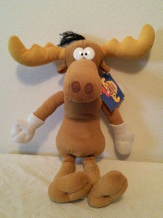 Adventures Of Rocky And Bullwinkle Plush Moose 14 " Stuffed Animal - Toy Network