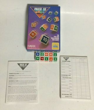 Complete Phase 10 Dice Game By Fundex 1993