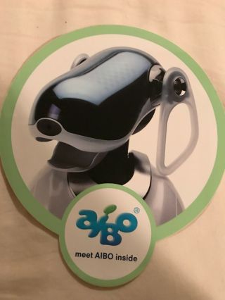 Sony Aibo Ers - 7 Promotional Start Up Item Sony Store Advertisement Sticker Large