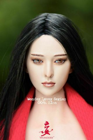 Wondery Wls004 Elsa 1/6 Girl Head Sculpt Moveable Eyes F 12 " Female Figure Body