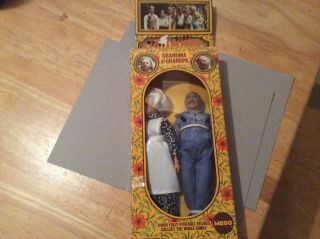 Rare Vtg Mego Boxed 8” 1974 The Waltons Grandpa Grandma Dolls Never Played With