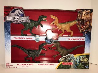 Jurassic World Velociraptor Delta 4 - Pack Target Exclusive Action Figures Set