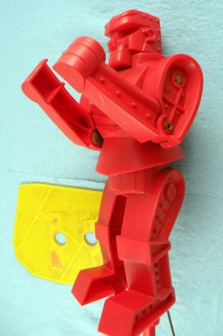 Vintage 1966 Marx Rock Em Sock Em Robots Parts Red Rocker Fighter