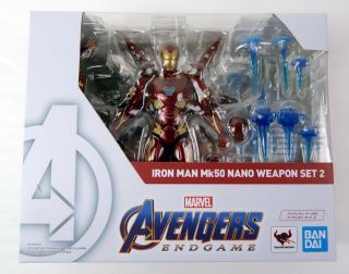 Figuarts Iron Man Mk - 50 Nano Weapon Set 2 Avengers Endgame Ironman Mip