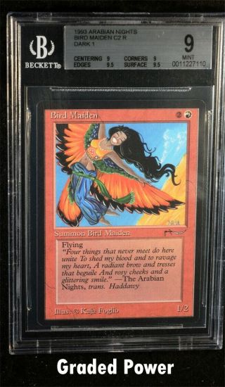 Bgs Arabian Nights Bird Maiden (dark 1) 9 (7110) Quad,  Magic Beckett Graded