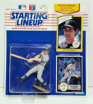 Don Mattingly Starting Lineup Slu Mlb 1990 Action Figure &cards York Yankees