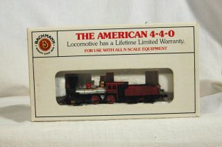Bachmann 51 - 510 - 24 N Scale American 4 - 4 - 0 Cp Steam Engine & Tender