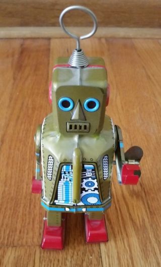 Vintage Toy China Space Robot Wind Up Tin Robot Collectible