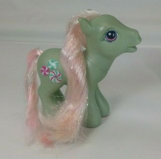 My Little Pony Mlp G3: Minty Glittery Green W/ Pink Hair,  Peppermints Cutie Mark