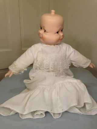 Vintage 20.  " Bisque 3 Three Face Porcelain Doll Creepy Haunted Oddity