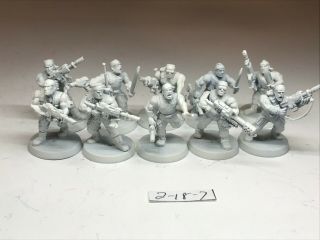 Warhammer 40k - Imperial Guard - Catachan Jungle Fighters X 10 Base Coated
