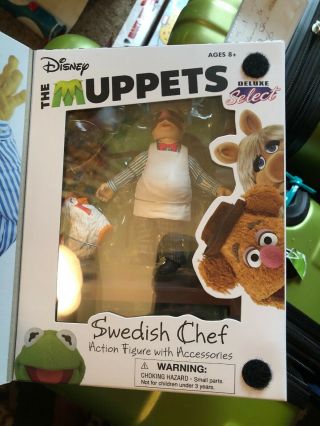 Disney The Muppets Swedish Chef Deluxe Action Figure Set by Diamond Select NIB 2