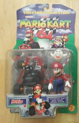 Toy Biz Mario Kart 64 Series 2 Mario Figure (1999) Moc - Rare - Nintendo