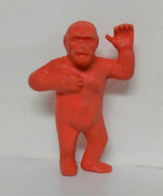 Vintage 1960s Orange Plastic King Kong Gorilla Toy Figure From Mpc