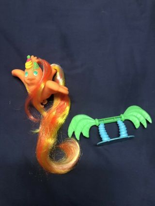 Vtg Hasbro My Little Pony Bird Pina Colada Tropicals Fairytails With Stand 1987