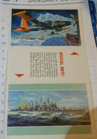 Revell ?1961 Naval Flight Collector Cards Uss Canberra & Lockheed P2v - 7 Neptune
