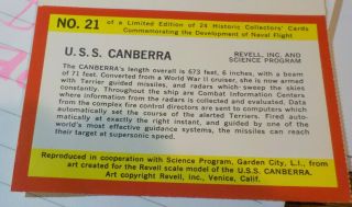 Revell ?1961 Naval Flight Collector Cards USS CANBERRA & LOCKHEED P2V - 7 NEPTUNE 5