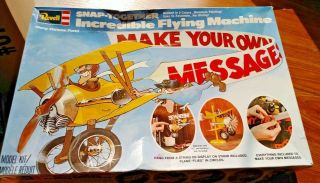 Vintage Revell Incredible Flying Machine Model Kit Box Instr Runners,