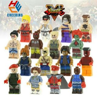 2019 Set Of 16 Street Fighter Figures Mini Usa Seller Nip Can Play With Lego`s