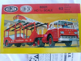 Heljan / Con - Cor 6021 Ho Scale Ford Auto Transport Truck With Orig.  Box