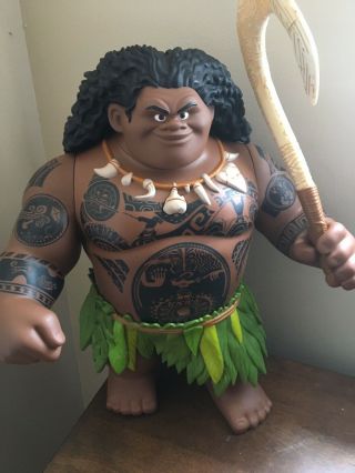 Singing Talking Moana Large Maui Demigod Doll 16 " Figure