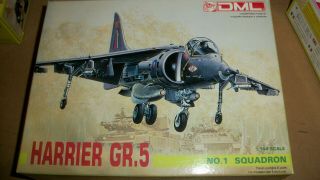 Dml 1/144 Iconic Hawker Harrier Gr.  5 No.  1 Squadron Vertical Takeoff " Jump Jet "