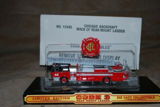 Code 3 Collectibles Chicago Fire Department Backdraft 1972 Mack Cf Rear Mount