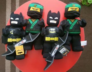 Lego Batman Movie Plush X2 And Batarang X2 Ea.  Lego Ninjago Loyd X2.
