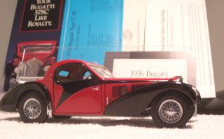 Franklin 1:24 Precision Models 1936 Bugatti Type 57 Sc W/box And Docs