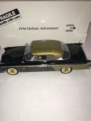 Danbury 1956 Desoto Adventurer Black And Gold 1:24 Scale Diecast Mib