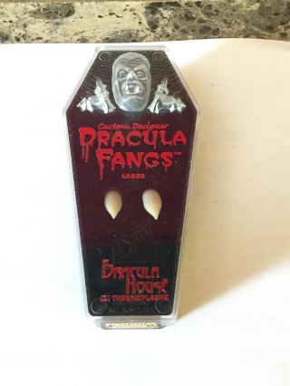Vintage Horror Custom Designer Dracula Fangs Large By Dracula House Coffin