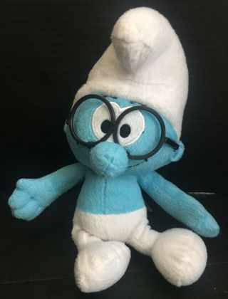 The Smurfs 11 " Brainy Smurf Stuffed Plush Toy