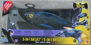 2004 The Batman Vehicle Deluxe 3 - In - 1 Batjet Mattel Mib Warner Brothers Wb