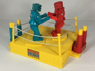 Rock Em Sock Em Robots 2001 Classic Vintage Boxing Toy Game Mattel Red Blue