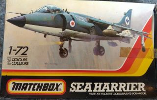 Vintage Matchbox Sea Harrier.  Model Kit 1:72 Scale.  (116)