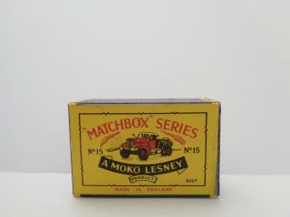 Box For 1955 Moko Lesney Matchbox No.  15 