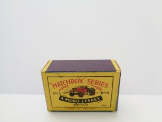 box for 1955 MOKO Lesney Matchbox No.  15 ' PRIME MOVER ' - - - - see photos & more boxes 2