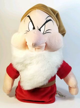 Walt Disney World Grumpy Hand Puppet Snow White And The Seven Dwarfs,  Vgc Vtg