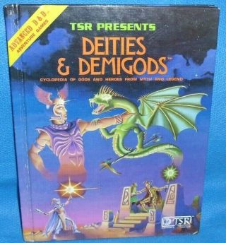 Ad&d 1st Ed.  Deities & Demigods Hc Book - Tsr Dungeons & Dragons 1980 Ver.